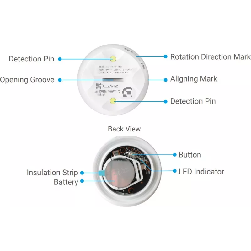 Detector de agua EZVIZ T10C Sensmitter inalámbrico IP67 Blanco, pila CR123A, 2400 MHz, 200 m de alcance
