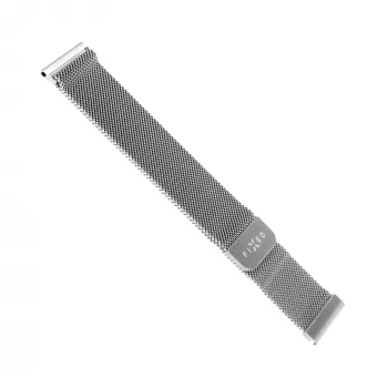 Correa de malla para reloj FIXED FIXMEST-22MM-SL — 22 mm, cierre rápido, plateado, acero inoxidable
