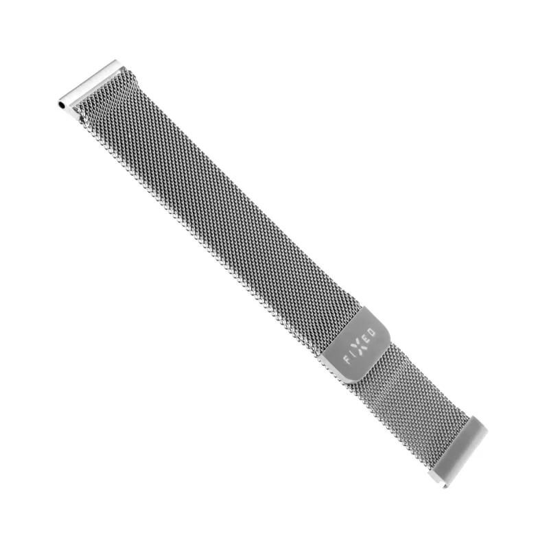 Correa de malla para reloj FIXED FIXMEST-22MM-SL — 22 mm, cierre rápido, plateado, acero inoxidable