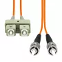 Cable dúplex de fibra óptica ProXtend FO-SCSTOM1D-005 MM OM1 SC–ST UPC, 5 m
