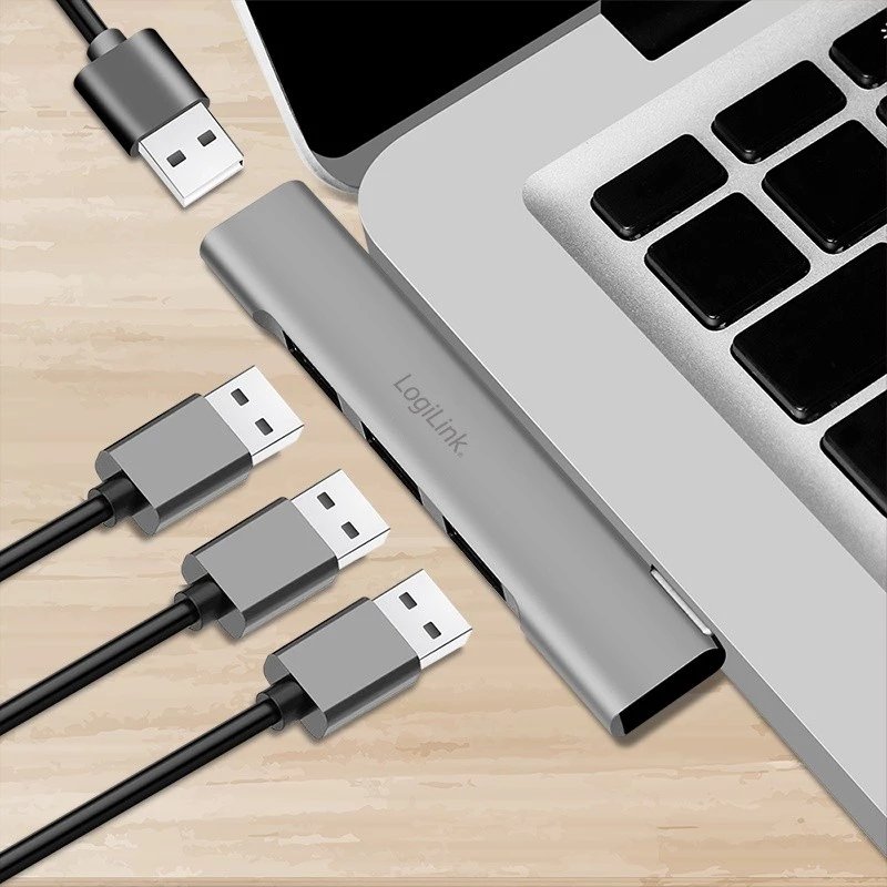 Hub LogiLink USB 3.2 Gen1 4 puertos USB-C 1x USB3.0 AF 3x USB2.0 AF UA0437