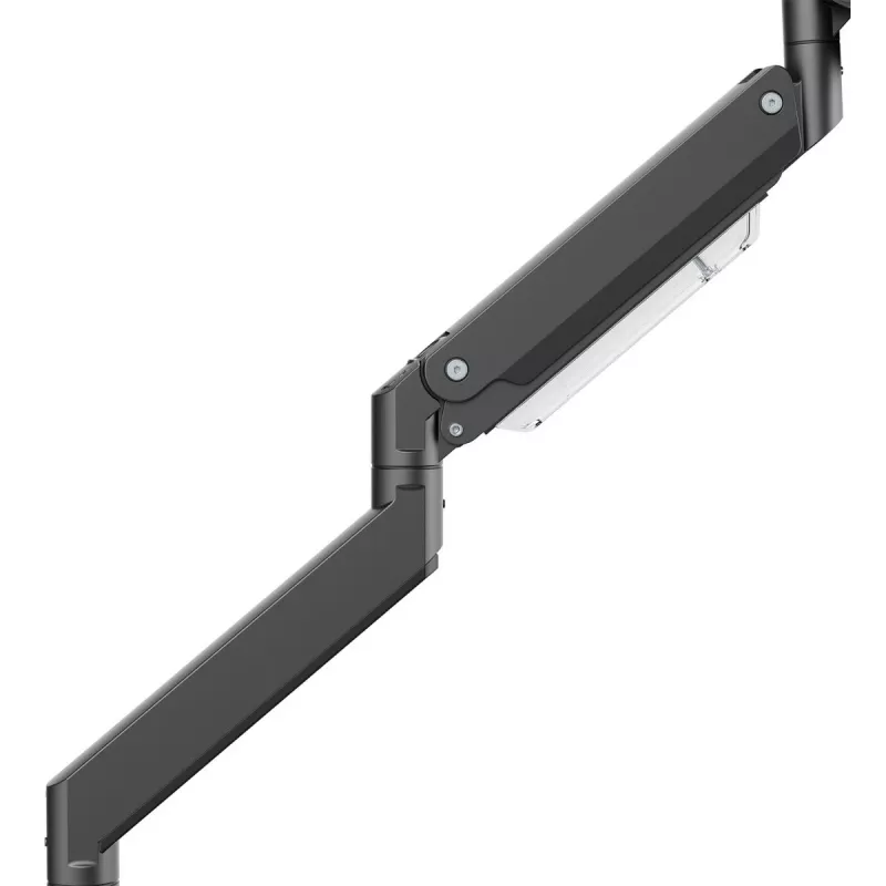 Maclean MC-968 Soporte de monitor de doble brazo con muelle de gas 17-57 27 kg Carga pesada Estable Totalmente articulado Soporte Máx VESA 200x200