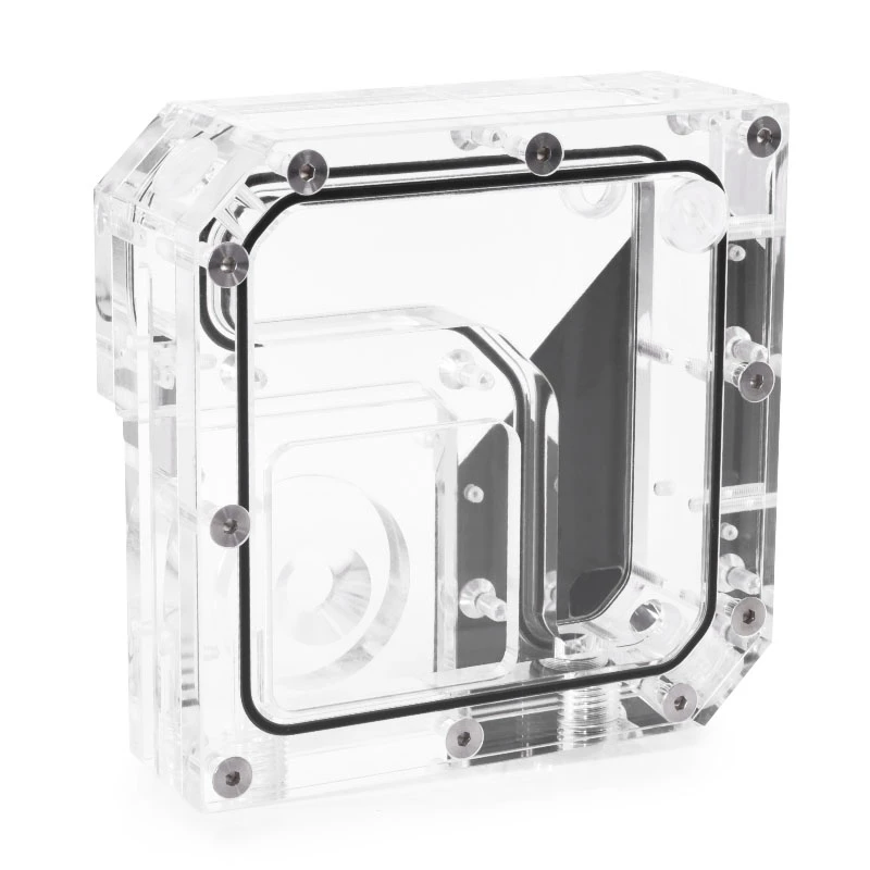 Depósito Alphacool 15075 Acrílico Negro Transparente 120mm