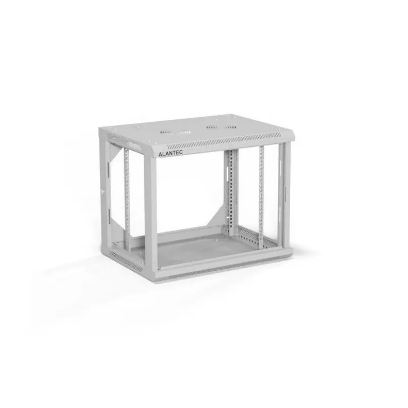Armario rack ALANTEC 19 pulgadas 9HE 600x450, gris embalaje plano