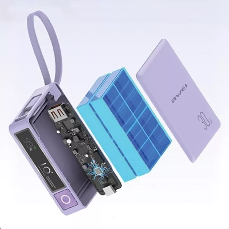 Batería portátil 10000mAh 30W P87K USB-C integrado
