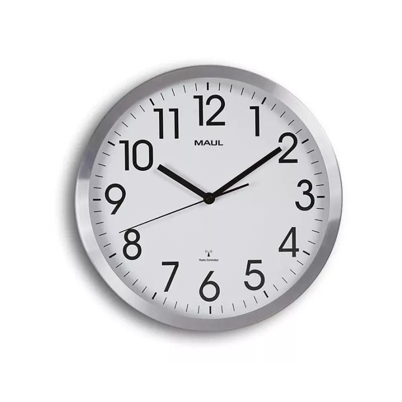 Reloj de pared MAUL MAULmove - AA - 1,5 V - aluminio - blanco - aluminio - cristal - 35 mm (9063008)