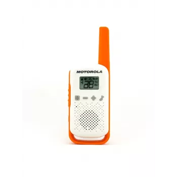 Motorola Talkabout T42 – walkie-talkie, pack de 2 (naranja-azul)