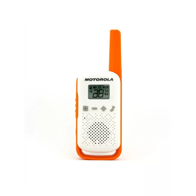 Motorola Talkabout T42 – walkie-talkie, pack de 2 (naranja-azul)