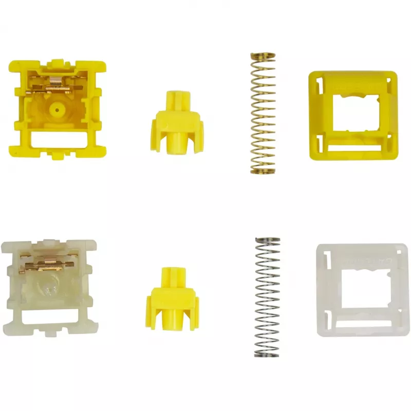 Set de interruptores mecánicos de teclado Keychron Gateron Cap V2 Gold Yellow G32 — 110 interruptores