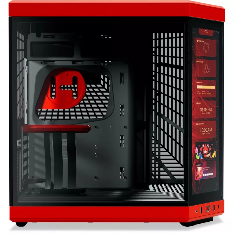 HYTE Y70 Touch Infinite Midi Tower Negro, color cereza