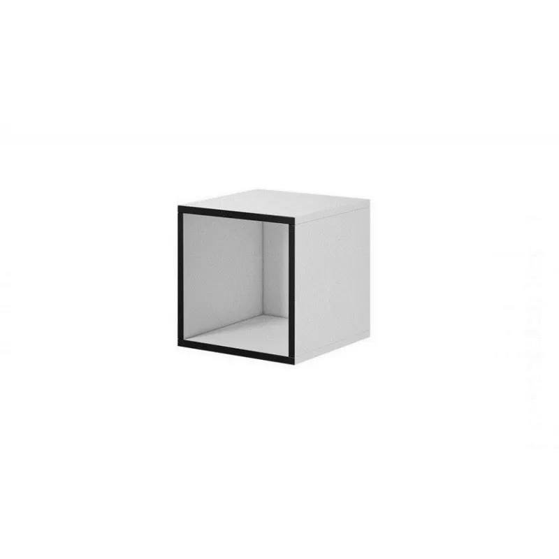 Conjunto de muebles de salón Cama ROCO 7 (3xRO3 + 2xRO6) blanco/negro/blanco