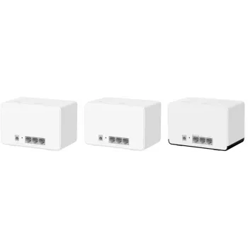 Router MERCUSYS Halo H85X Dual-Band Wi‑Fi 6 (802.11ax), 2,4/5 GHz, hasta 2402 Mbit/s, 3 puertos LAN, blanco (pack de 3)