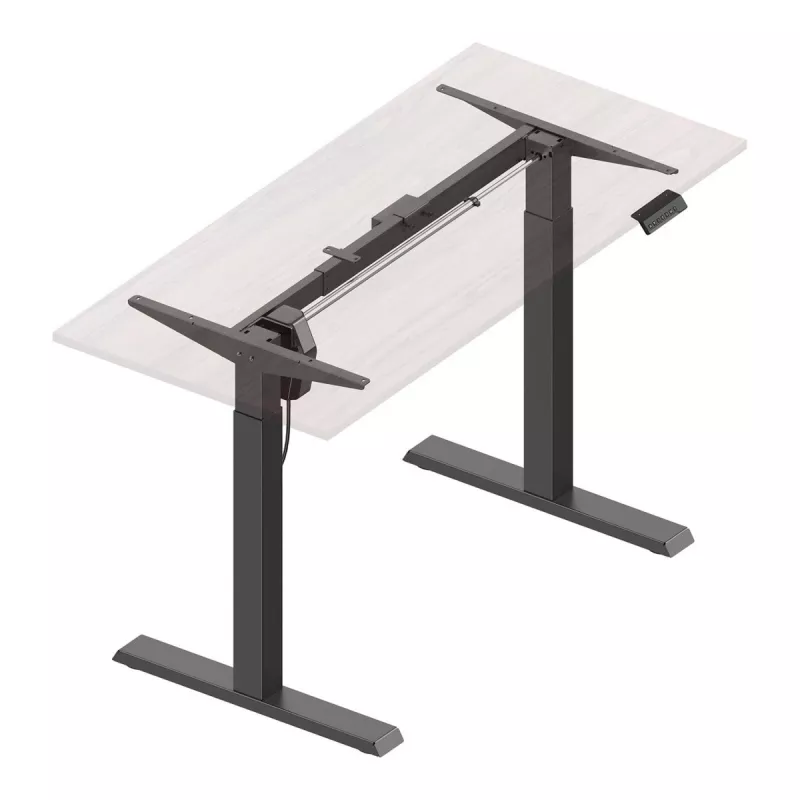 Ergo Office Escritorio eléctrico regulable en altura, Gris, Altura máx. 123 cm, 80 kg - sin tablero, para trabajar de pie y sentado, ER-433