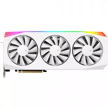 Tarjeta gráfica XFX Radeon RX 9070 XT — 16 GB GDDR6, 256 bits, PCIe x16, 3 ventiladores, Blanco, 360 mm