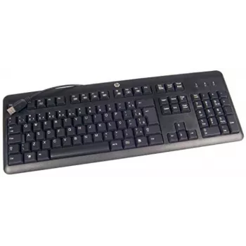 HP 672647-L33 teclado oficina USB QWERTY US International negro