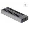 Hub USB externo DeLOCK de 5 Gbps con 10 puertos + interruptor