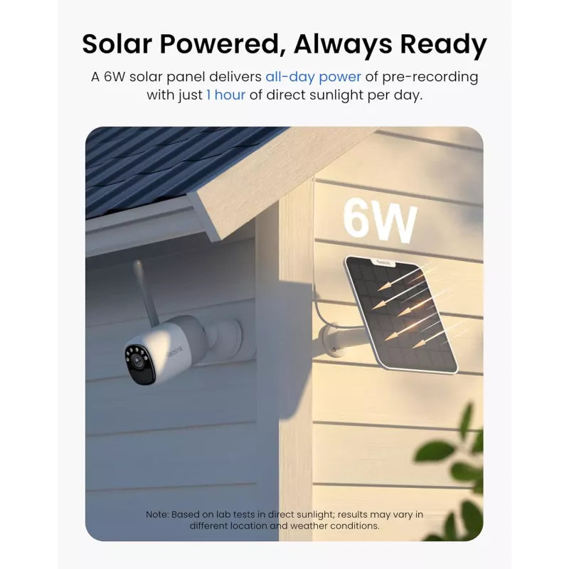Cámara de seguridad inalámbrica Reolink Altas B630 Pan & Tilt solar/batería con focos y panel solar, Bullet, 4 MP, 4 mm/F1.0, Micro SD hasta 512 GB