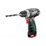 Metabo PowerMaxx BS Basic 600984000 taladro atornillador inalámbrico, 12 V, 2x 2,0 Ah Li-Ion, con cargador