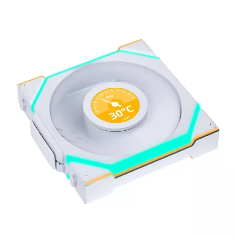 Lian Li UNI FAN SL Wireless LCD ARGB 120 mm Blanco pack de 3