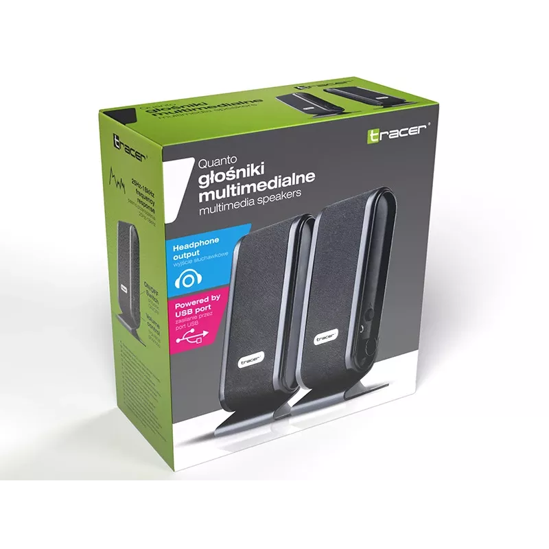 Altavoz 2+0 Quanto Negro USB