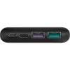 Batería externa de carga rápida 10.000 mAh (negra, USB-C PD, QC 3.0, 10.000 mAh)