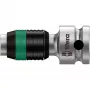 Zyklop pieza de conexión 8784 B1, 3/8 (cromado/negro, para puntas Hex de 1/4)