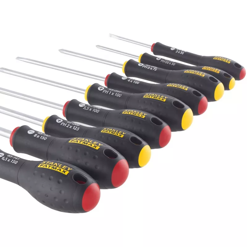 Set de destornilladores de mano STANLEY FATMAX FMHT65439-0 — destornilladores planos, varios tamaños