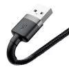 Cable Baseus Cafule USB Lightning 2A 3m (negro+gris)