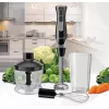 Batidora de brazo Maestro MR-566, 500 W, 2 velocidades, turbo, varillas, picadora 600 ml, tarro de almacenamiento 900 ml, acero inoxidable