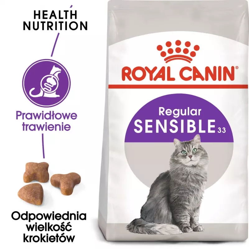 Pienso para gatos Royal Canin Sensible 33 Adult, 10 kg — Pollo, 33 % proteínas, apoyo de las vías urinarias
