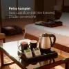 Adler AD 1354 hervidor de agua de hotel acero inoxidable 1,2 L + bandeja con tazas negro, acero