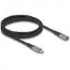 Delock 81202 cable alargador USB-C 40 Gbps, macho a hembra, PD 240 W, 2 m, gris