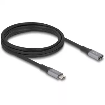 Cable USB DeLOCK USB4 Gen 2x2 2m USB-C negro gris 81202