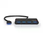 Hub USB Port Designs 900121 USB 3.2 Gen 1 Type-A 5000 Mbit/s negro