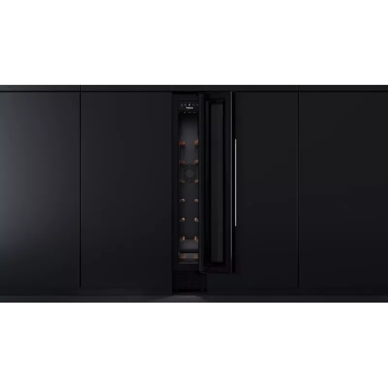 Enfriador de vino termoeléctrico Teka RVU 10008 GBK integrable negro 8 botellas