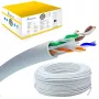Cable de red Extralink par trenzado CAT6 UTP (U/UTP) V2 interior 100M gris