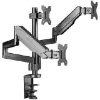Soporte de mesa para monitor ONKRON G280-B para pantallas de 33–81,3 cm (13 pulgadas–32 pulgadas), pinza/paso por mesa, hasta 24 kg, VESA 75x75–100x100