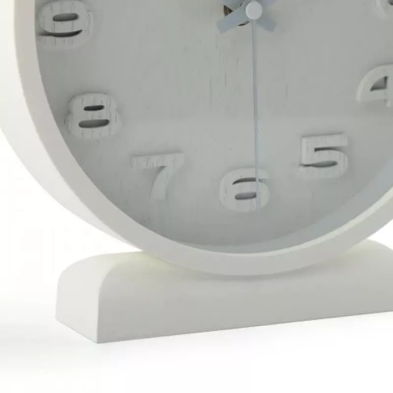 Reloj de pared NeXtime 5192wi Wood Wood Small 22x20 cm, blanco
