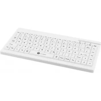 Teclado médico con cable GETT TKG-088-GCQ-IP68-WHITE-USB 2.0, diseño sellado IP68, blanco