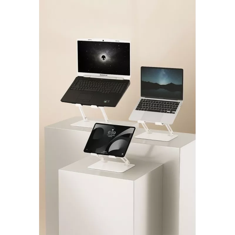 Soporte para portátil MEDIA-TECH – soporte para portátil MT2661W (blanco)