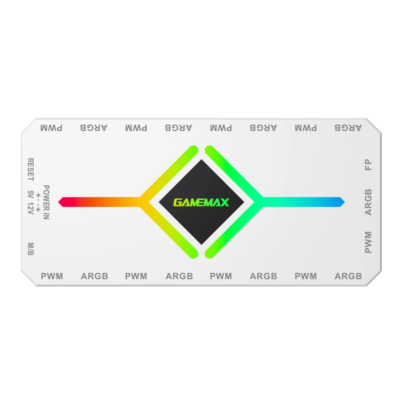 Gamemax | Mando a distancia | V4.0 ARGB PWM HUB BK | Blanco | Gamemax