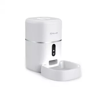 Comedero automático Tellur TLL331461 con cámara UltraHD, 4 l, blanco