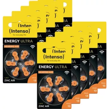 Intenso pilas para audífonos | zinc-aire A13 pack de 60 - pila (7504426MP)