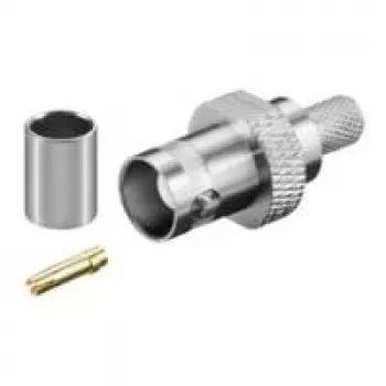 Wentronic Goobay 11358 Acoplador BNC de crimpar para RG 59/U, pin dorado