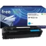 FREECOLOR K18888F7 cartucho de tóner, compatible con HP W2211A, con chip, cian, 1250 páginas