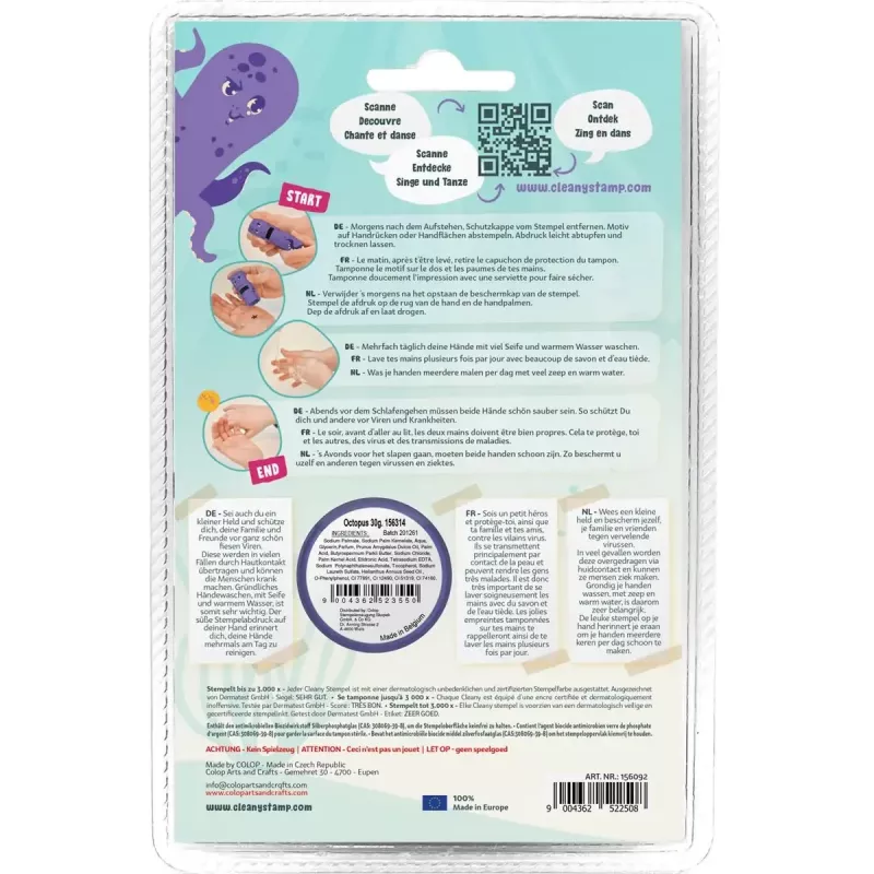 Sello redondo Colop 156695 violeta para niños
