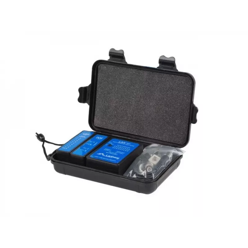 Comprobador de cables de red Lanberg NT-0404 comprobador PoE negro azul