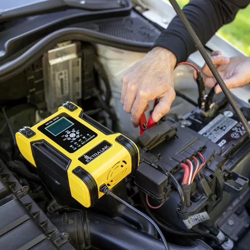 Cargador de baterías inteligente Extralink Shango | Rectificador | 100 - 240VAC, 12V 12A, 24V 6A