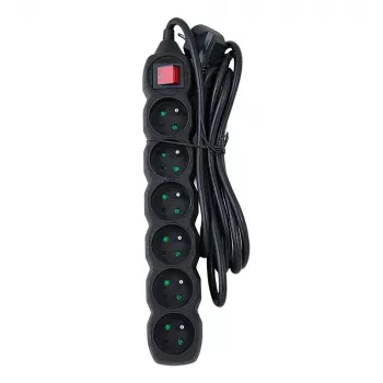Alargador Esperanza ELK218K 3 m 6 toma(s) de CA para interiores negro