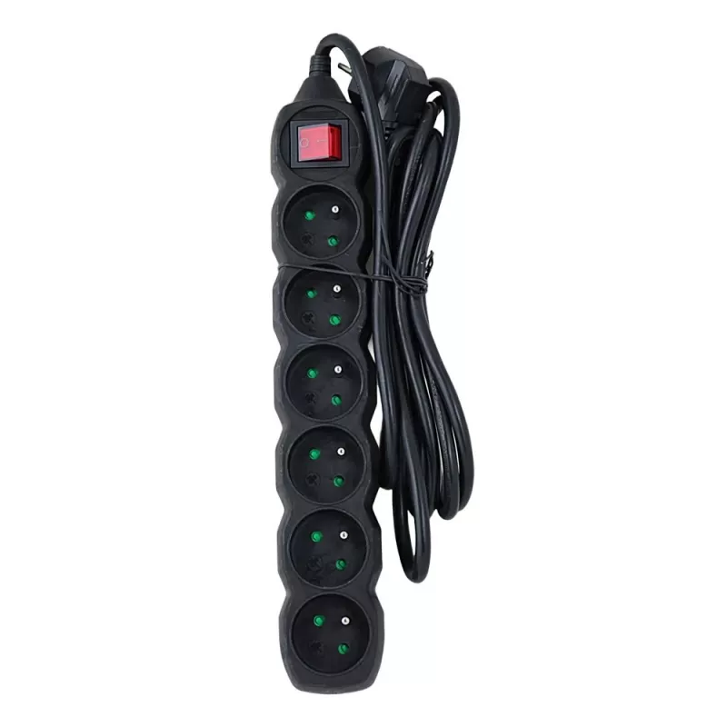 Alargador Esperanza ELK218K 3 m 6 toma(s) de CA para interiores negro